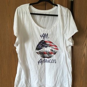 White T-Shirt, All American